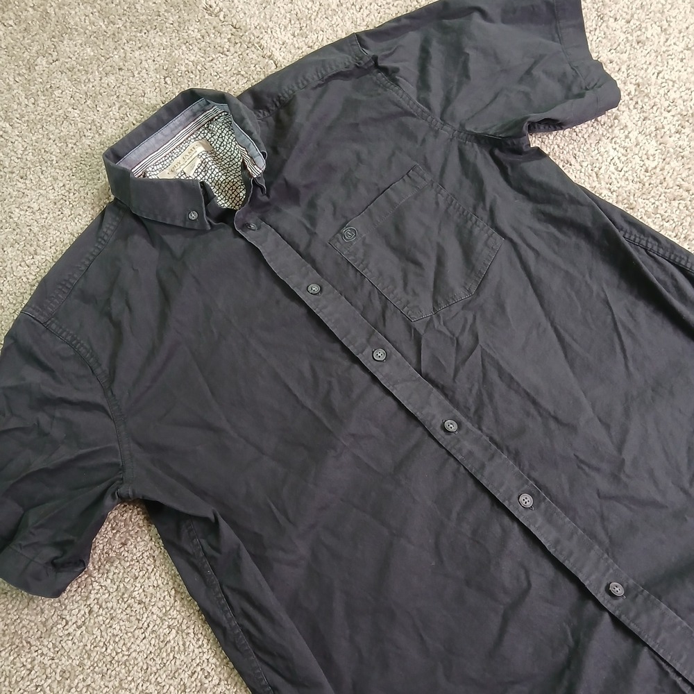Cody James Men Black Cowboy Short Sleeve Button Down Western Shirt Pocket Size M